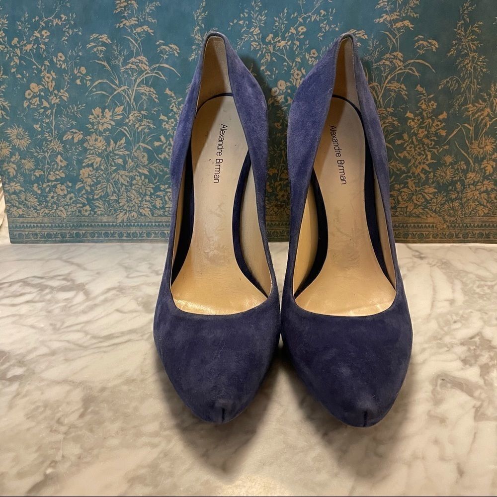 Alexandre Birman Suede Navy Blue Pumps 9